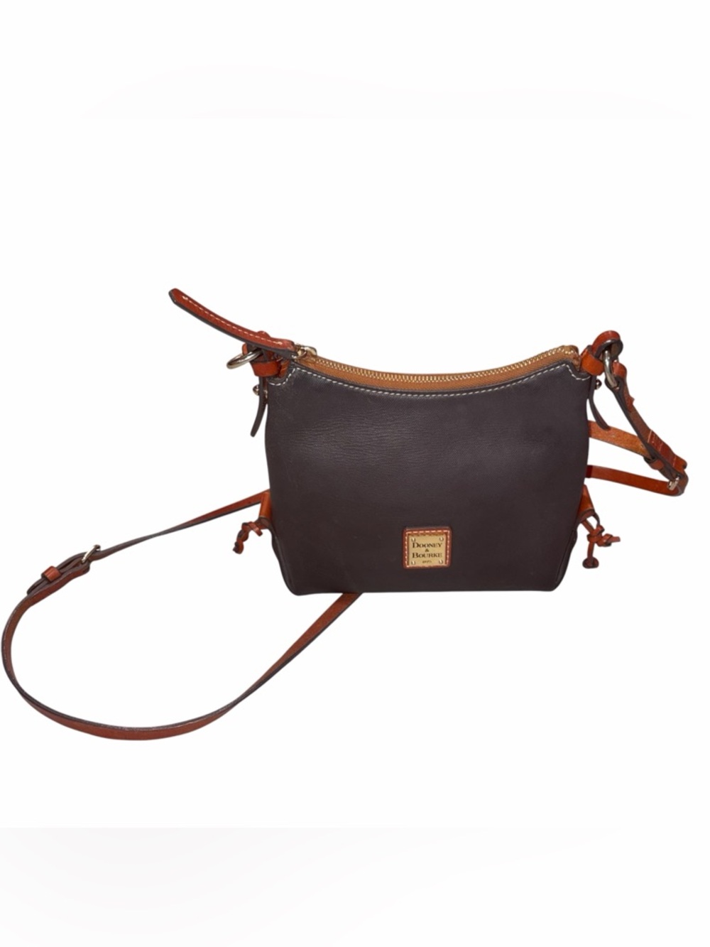 Dooney & Bourke Brown Leather Crossbody Purse Bag V1000341